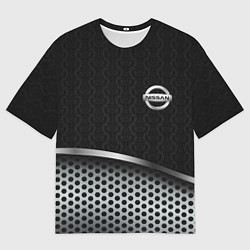 Мужская футболка оверсайз Nissan carbon auto