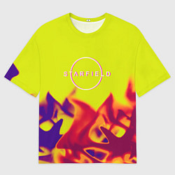 Футболка оверсайз мужская Starfield fire steel, цвет: 3D-принт