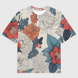 Мужская футболка оверсайз Очень красивый узор в виде татуировки