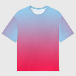Мужская футболка оверсайз Неоновый цветной градиент