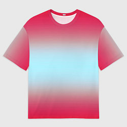 Мужская футболка оверсайз Текстура цветов градиента