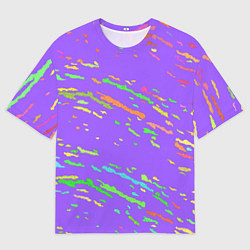 Мужская футболка оверсайз Яркие штрихи