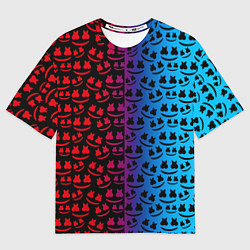Футболка оверсайз мужская Marshmello gradient, цвет: 3D-принт