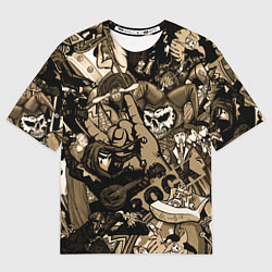 Мужская футболка оверсайз Король и шут средневековья играют рок