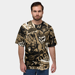 Футболка оверсайз мужская Король и шут средневековья играют рок, цвет: 3D-принт — фото 2