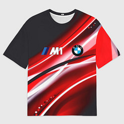 Мужская футболка оверсайз BMW sport line steel