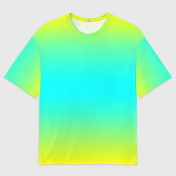 Мужская футболка оверсайз Кислотный градиент абстракция
