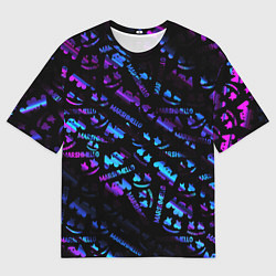Мужская футболка оверсайз Marshmello neon club
