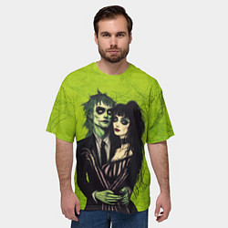 Футболка оверсайз мужская Битлджус и Лидия, цвет: 3D-принт — фото 2