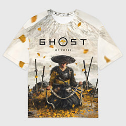 Футболка оверсайз мужская Ацу из Ghost of Yotei, цвет: 3D-принт