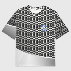 Футболка оверсайз мужская Volkswagen metal motors, цвет: 3D-принт