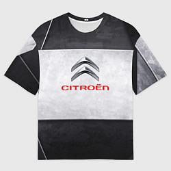 Футболка оверсайз мужская Citroen grey metal, цвет: 3D-принт