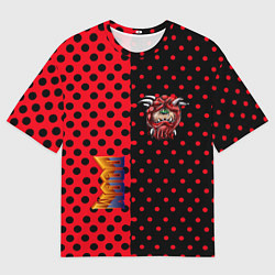 Мужская футболка оверсайз Doom pattern steell