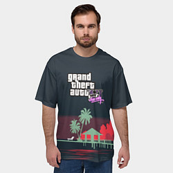 Футболка оверсайз мужская GTA tropix game, цвет: 3D-принт — фото 2