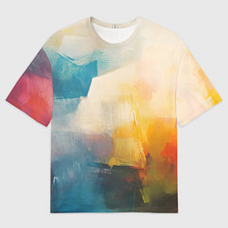 Мужская футболка оверсайз Живопись мазками