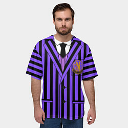 Футболка оверсайз мужская Академия Невермор фиолетовый верх, цвет: 3D-принт — фото 2