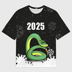 Футболка оверсайз мужская Змея - 2025, цвет: 3D-принт