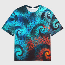 Футболка оверсайз мужская Оптическая абстракция узор, цвет: 3D-принт