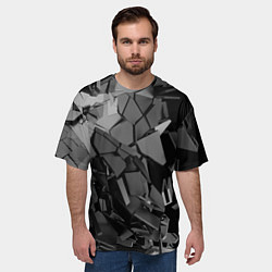 Футболка оверсайз мужская Битое стекло, цвет: 3D-принт — фото 2