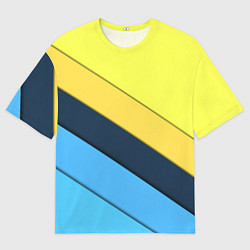 Мужская футболка оверсайз Геометрия полосы спорт