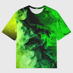 Мужская футболка оверсайз Ядовитый зеленый дым