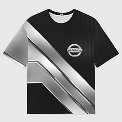 Мужская футболка оверсайз Nissan metal steel auto
