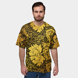 Футболка оверсайз мужская Золотые подсолнухи, цвет: 3D-принт — фото 2