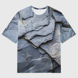 Мужская футболка оверсайз Серая горная порода