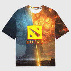 Мужская футболка оверсайз DOTA 2 лес эльфов