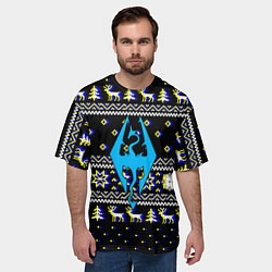 Футболка оверсайз мужская The Elder Scrolls зимний свитер, цвет: 3D-принт — фото 2