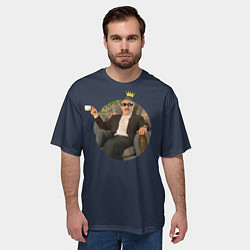 Футболка оверсайз мужская Леонид Каневский царь, цвет: 3D-принт — фото 2