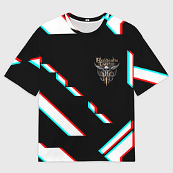 Мужская футболка оверсайз Baldurs Gate geometry glitch