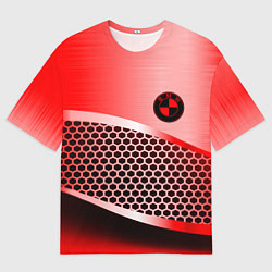 Мужская футболка оверсайз BMW carbon texture