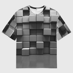 Мужская футболка оверсайз Текстура кубы