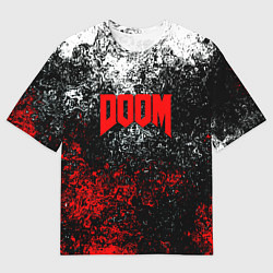 Футболка оверсайз мужская Doom брызги красок, цвет: 3D-принт