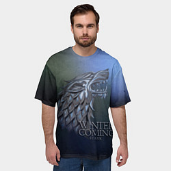 Футболка оверсайз мужская Игра престолов зима близко, цвет: 3D-принт — фото 2