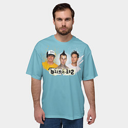 Футболка оверсайз мужская Blink 182 rock band, цвет: 3D-принт — фото 2