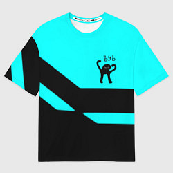 Мужская футболка оверсайз Ъуъ съука геометрия