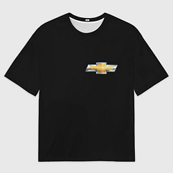 Футболка оверсайз мужская Chevrolet logo, цвет: 3D-принт