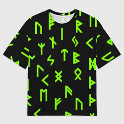 Мужская футболка оверсайз Славянская символика кислота