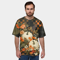 Футболка оверсайз мужская Бледные тыквы, цвет: 3D-принт — фото 2
