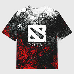 Мужская футболка оверсайз Dota2 брызги красок
