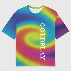 Мужская футболка оверсайз Coldplay moon music album