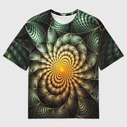 Мужская футболка оверсайз Оптический узор фракталы