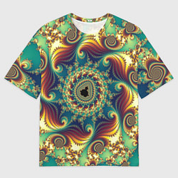 Мужская футболка оверсайз Оптический узор текстура