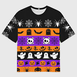 Мужская футболка оверсайз Монстры на хэллоуин