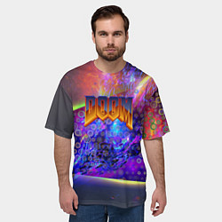 Футболка оверсайз мужская Doom abstraction mars, цвет: 3D-принт — фото 2