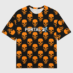 Футболка оверсайз мужская Portal skull pattern, цвет: 3D-принт