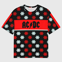 Футболка оверсайз мужская AC DC winter steel, цвет: 3D-принт