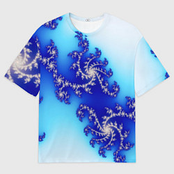 Мужская футболка оверсайз Психоделика холодный узоры